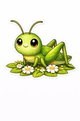 10 Insect Stickers Cute Kawaii Bee Ladybug Caterpillar Dragonfly Bug Set