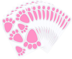 12 Sheet 72 Pcs Easter Bunny Feet Bunny Clings Decals Stickers for Home Floor,Ea