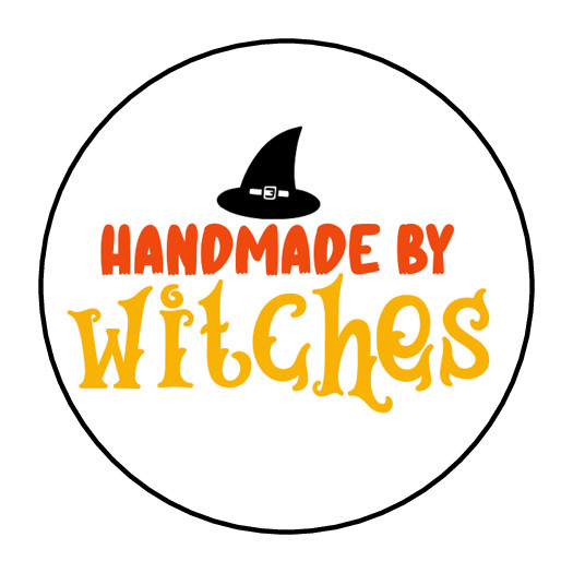 30 HANDMADE BY WITCHES STICKERS ENVELOPE SEALS LABELS 1.5″ ROUND SMALL BUSINESS
