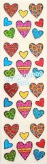 HAMBLY STUDIOS PRISMATIC STICKERS – COLORFUL HEARTS – VINTAGE COLLECTABLE RARE