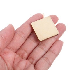 200 Pcs Square Blank Wood Pieces Unfinished Wood Slices Crafts 25 mm