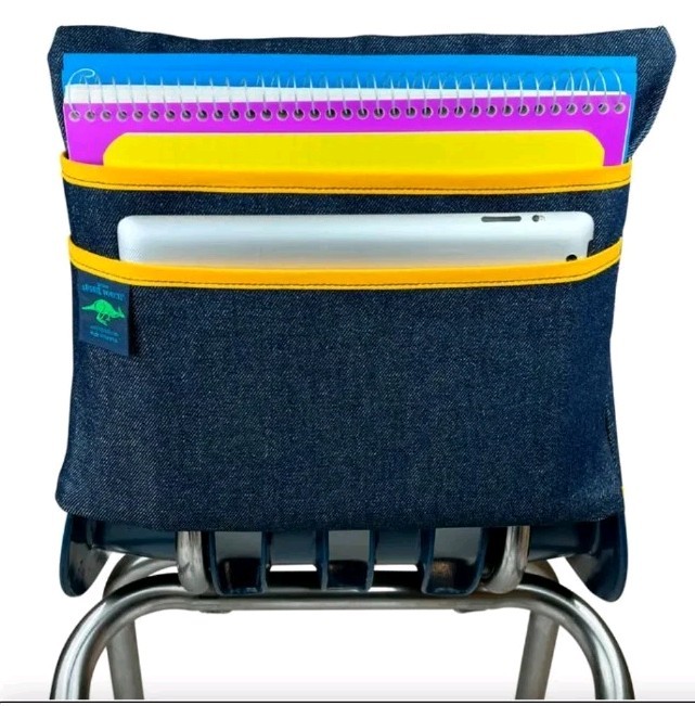 Lot Of 4 Aussie Pouch Chair Pocket with Double Pocket Design, Medium, 15 Inches