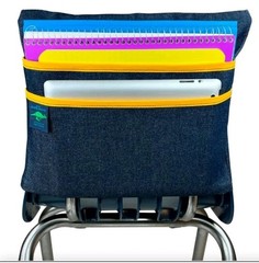 Lot Of 4 Aussie Pouch Chair Pocket with Double Pocket Design, Medium, 15 Inches