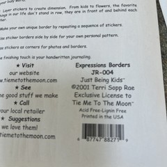 Tie Me To The Moon Kids Sticker Sheet lot/4 Perfect Pals Expressions with board