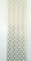 CraftbuddyUS CB117WH – 4 Self Adhesive Rhinestone Stripes, Color – WHITE