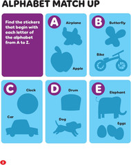 Toddler Activity Book Includes 500+ Stickers Learn ABCs Counting Colors for Kids