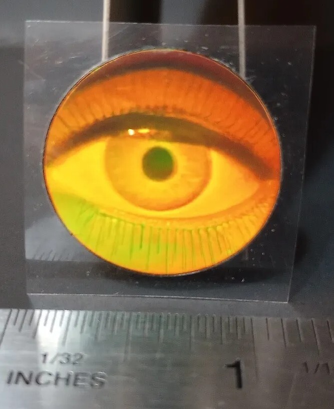 Vintage Stickers 3D Holographic Evil Eye Sticker Mod VTG RARE Laser Polaroid ?