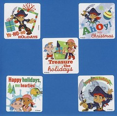 10 Jake and the NeverLand Pirates Christmas Holiday – Large Stickers – Favors