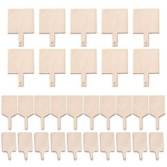 30 Pcs Mini Wooden Cutting Board with Handle,Unfinished Wood Blank Cutting Bo…