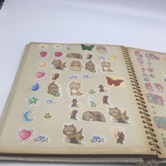 Vtg 80s Stickers Album Binder Smurfs Scratch Sniff Puffy Unicorns ET Cabbage Ptc