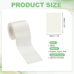440 Pcs Thermal Sticker Paper, 1.6×1.2″ Square Thermal Printer Label, White