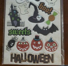 Imaginisce Hallowhimsy Collection Rest in Pieces Halloween chipboard stickers
