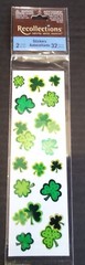 Recollections Shamrocks St. Patrick scrapbooking stickers – 2 sheets 32 pcs NEW