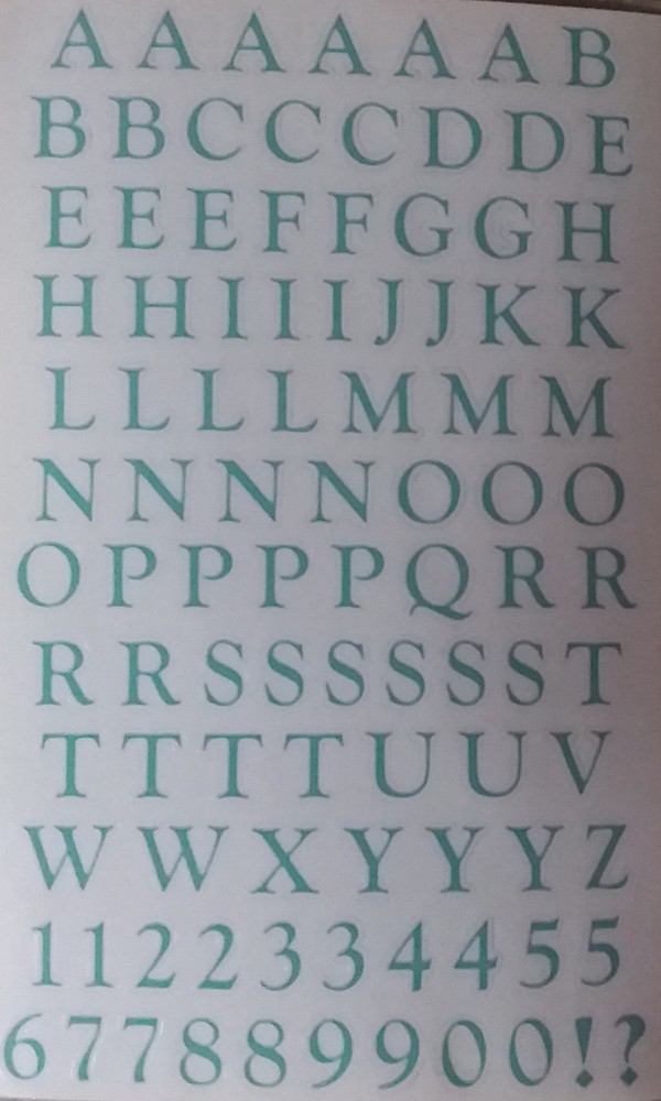 Mrs Grossman POOL ABC ALPHABET blue Stickers Vintage RARE 2008