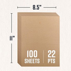 100 Sheets of 8.5″ x 11″ Chipboard – Perfect for DIY Projects and Shipping