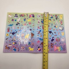 Vintage Lisa Frank Sticker Sheet Small Stickers Horses Dogs Unicorns 1990s