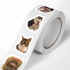 500Pcs/Roll Cute Cat Expression Meme Graffiti Stickers for Bicycle Hand Account