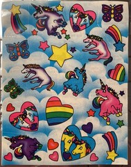 🦄RARE! Vintage Lisa Frank RAINBOW UNICORNS BUTTERFLIES HEARTS STARS Stickers🦋