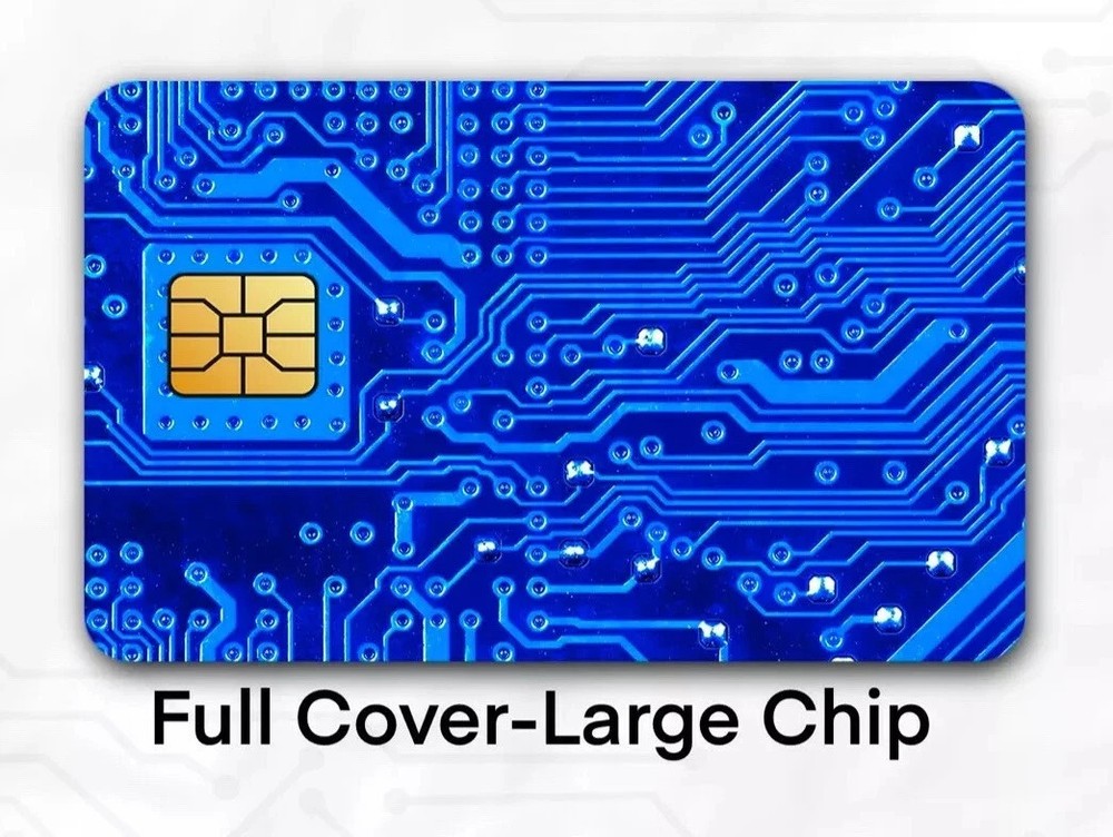 Blue Chip Card Cover | Credit Card Skin | Credit Card Sticker