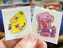 Vintage 80s Sticker Lot: Restored Fruit Scratch + Sniff NO SCENT Stickers (READ)