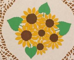 Flower Sunflowers Layered Paper Die Cut Embellishment 10pc scrapbooking