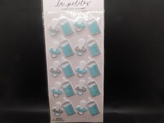 The paper studio La petites Dimensional stickers Baby boy glitter foam 20pc