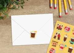 Scented Cola Bottle Stickers – 114 Count Scratch and Sniff for Classroom Use