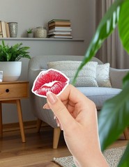 Red Lips Die Cut Vinyl Stickers Set Scrapbooking Laptop Waterbottle