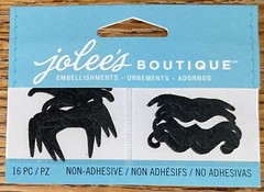 Jolees Mini Black Mustache Prop Photo Dress Up Picture Scrapbook Non-Adhesive