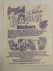 Vintage Lisa Frank Teacher Stickers Rare Galaxy Galactic Hot Dog Junk Food