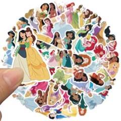 PRINCESSES From DISNEY 50pc STICKER SET, Little girls of all ages love them.