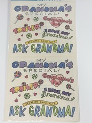 2 Frances Meyer Ask Grandpa & Grandma Grandparents Vintage Stickers Scrapbooking