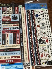Vintage Dog Puppy Animal Pet Stickers Border, Lot Of 8