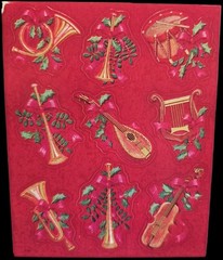 Vintage Sticker Lot Christmas 6 Sheets AGC & Hallmark