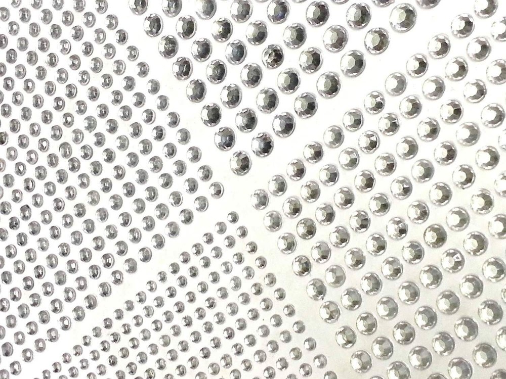 CraftbuddyUS 1292pcs Bulk Pack of 3,4,5,6mm Clear Self Adhesive Rhinestone Gems