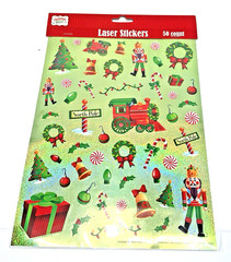 Christmas Holiday House laser stickers Nutcracker shiny 50 count