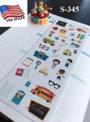 Erin Condren Planner Sticker – Back to School, Test, Exam, No School, Homework