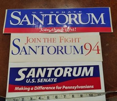 Lot Of 4 Rick Santorum Bumper Stickers. Original unused NOS
