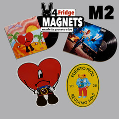 Bad Bunny Puerto Rico Vinyl Fridge Magnets (made in Puerto Rico USA)