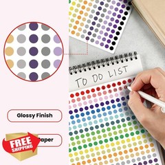 VeriPap Dot Stickers Colorful 0.25″ 6600 Pcs