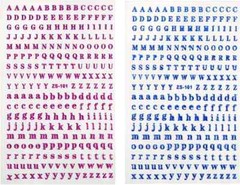 8 Sheets 3Mm Alphabet Stickers Mini Capital Lowercase Letter Stickers Colorful P