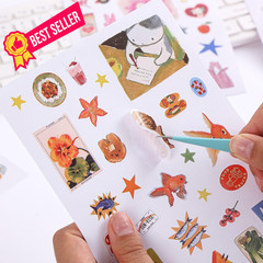 Girl’s Korean Sticker Book, Food and Daily Life Theme – 1300+ Cute Dream Pink