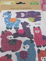 Crafters Square Llama Pop Up Stickers, Rub Ons, Iron Ons, Stamps, Lot Of 4