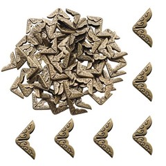 100 Pcs Vintage Metal Book Corner Protectors Decorative Corner Guards for Albums