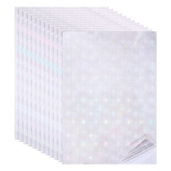 12x8in Holographic Laminate Sheets 12Pcs Sticker Paper Firework Pattern