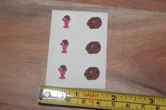 Vintage CTP Scratch ‘n Sniff Sticker sheet ice cream sundae chocolate cookie