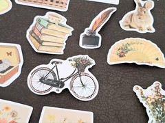 100 Pc Vintage Retro Cottagecore Stickers Colorful New