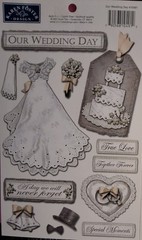 12 Pack Lot Karen Foster Reminisce Stickabilities Dimensional Wedding Stickers