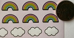 HELLO KITTY FRIENDS Stickers (76pc)Sanrio•Clouds•Rainbow •Cartoon•Card Making•