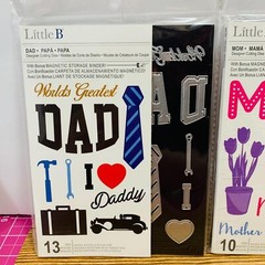 Little B Cardmaking Dies Fathers Day Baby Mom 3 Sets New
